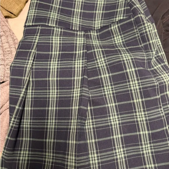 BP Plaid Skirt in Navy and Green - Picture 2 of 4